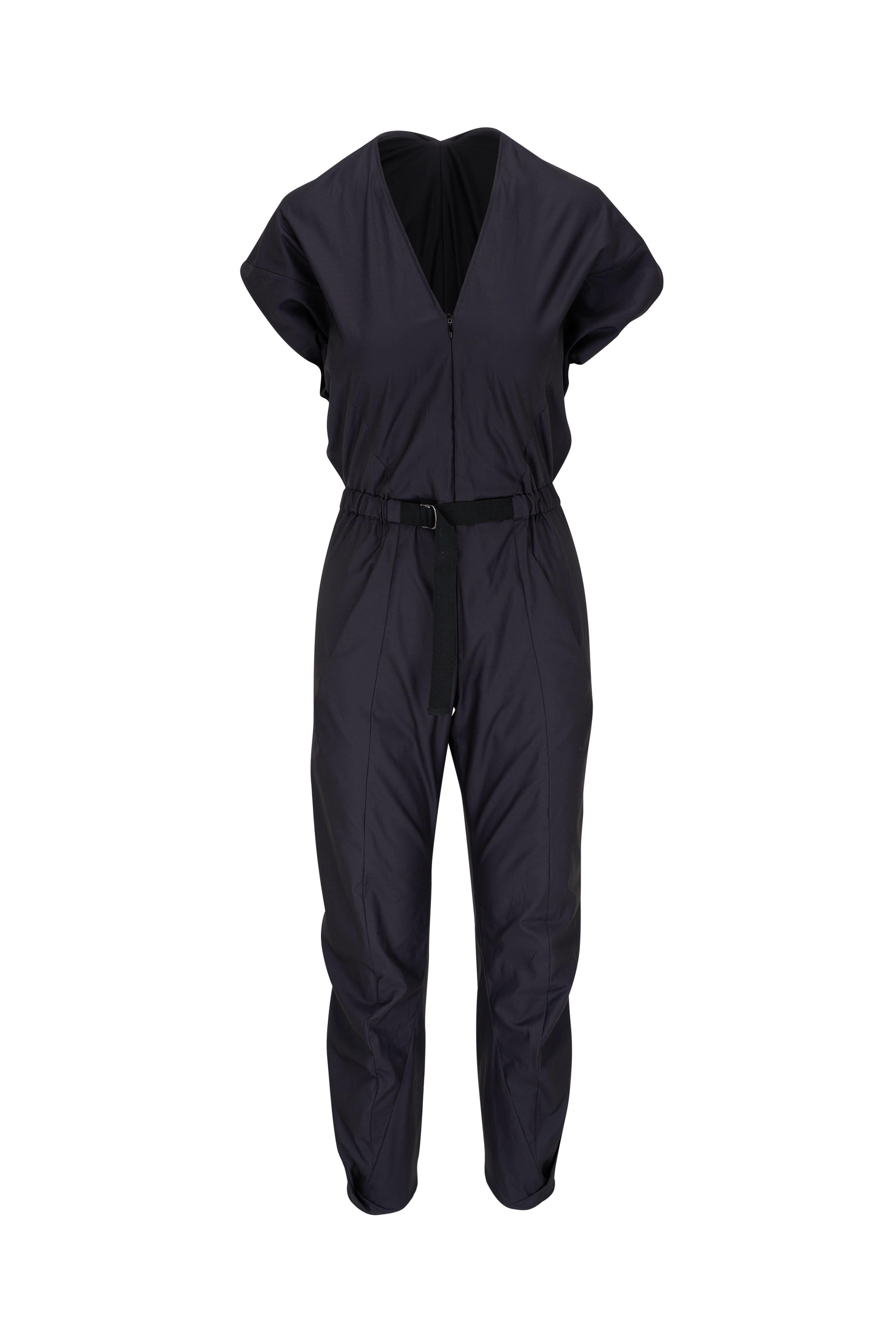 Zero + Maria Cornejo - Strap Akeo Black Cotton Broadcloth Jumpsuit