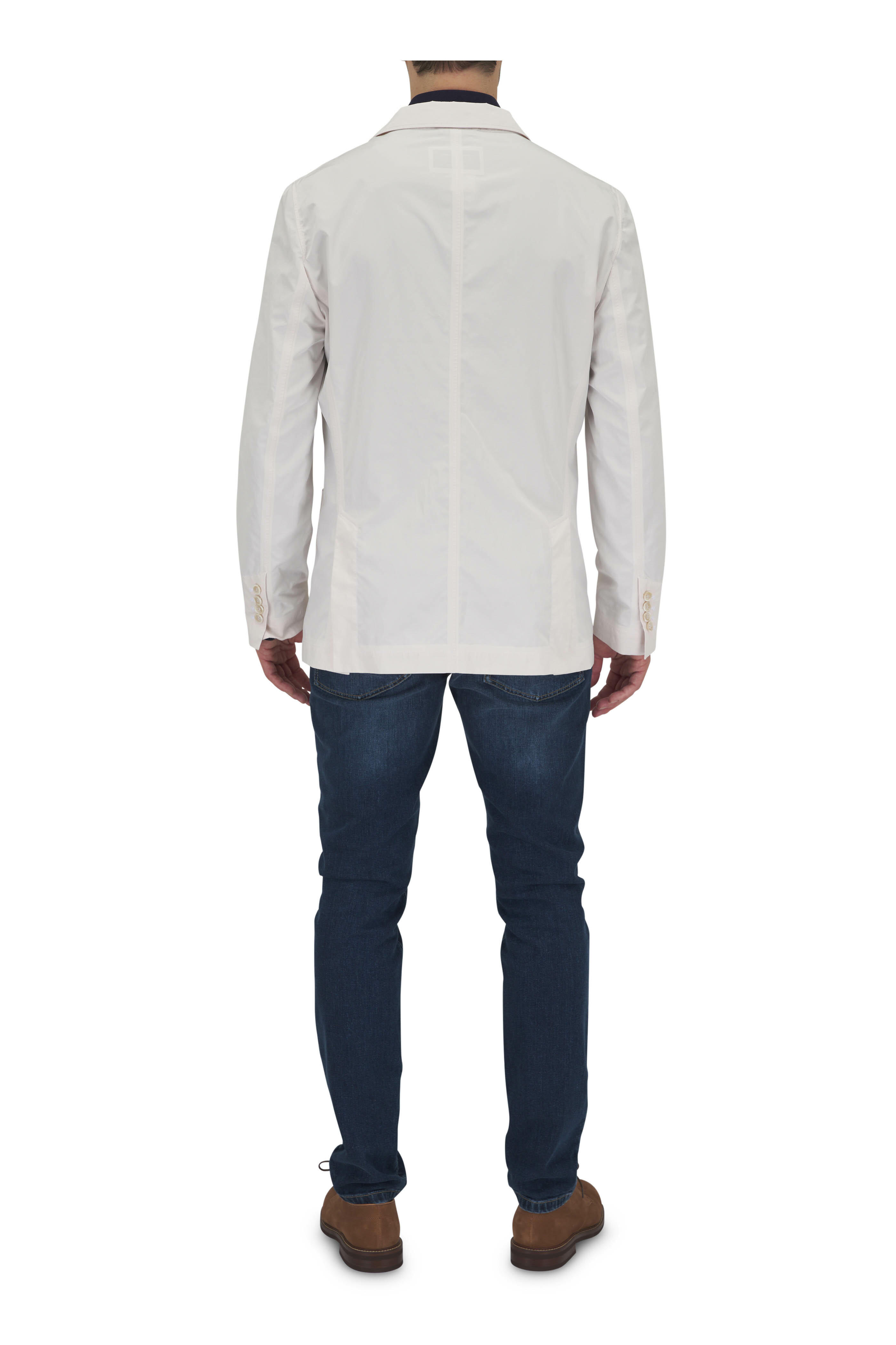 BRUNELLO CUCINELLI ホワイト テーラードジャケット Brunello Cucinelli - Off-White Nylon Sport Coat