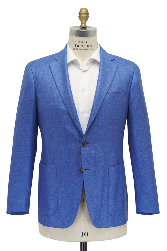 Canali - Kei Spring Blue Silk & Cashmere Sportcoat