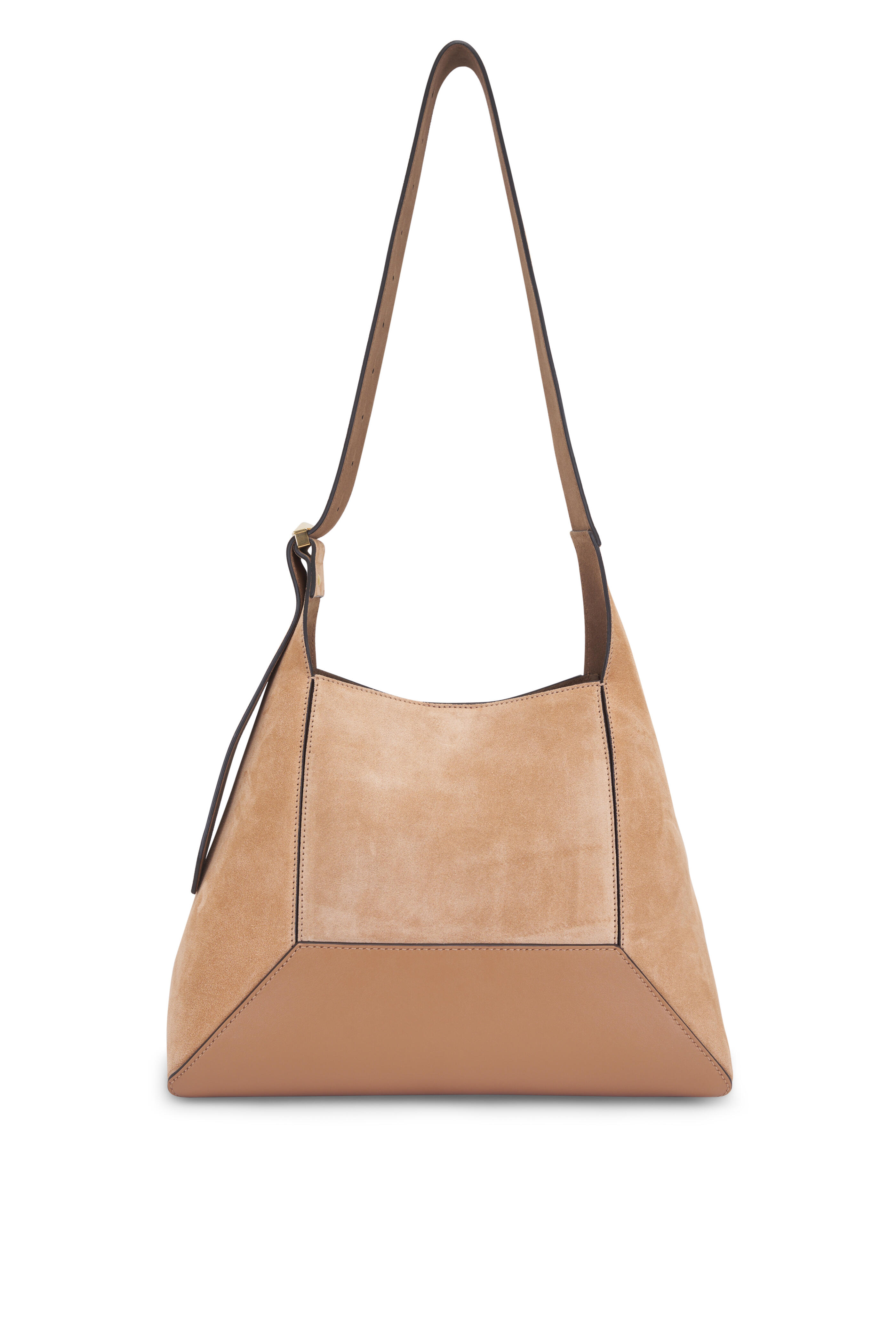 Jimmy Choo - Diamond Toffee & Gold Suede Hobo | Mitchell Stores