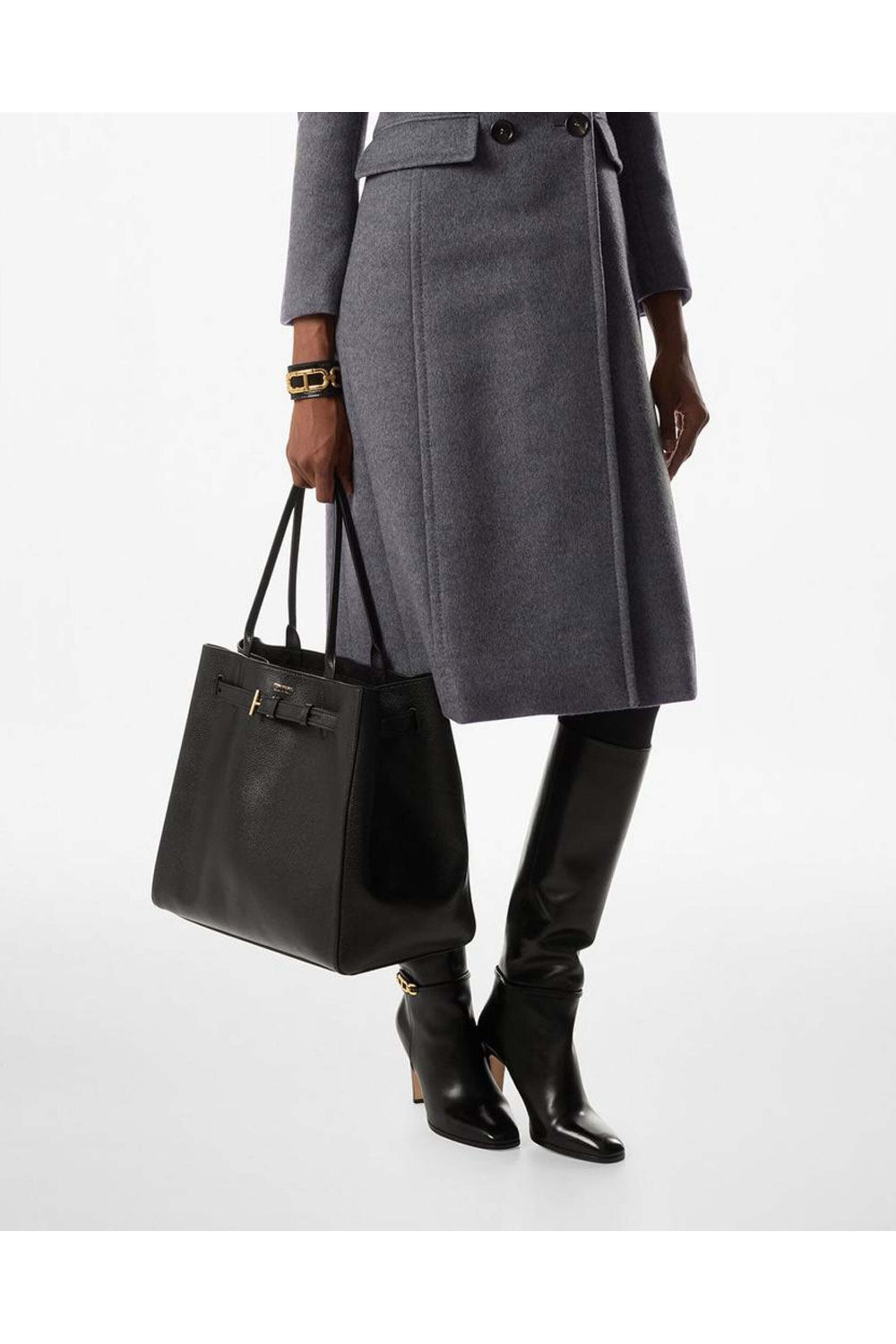 Tom Ford - Large Audrey Grain Leather Tote in Black