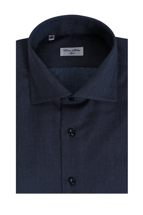 Cesare Attolini Dark Blue Sport Shirt - view 1