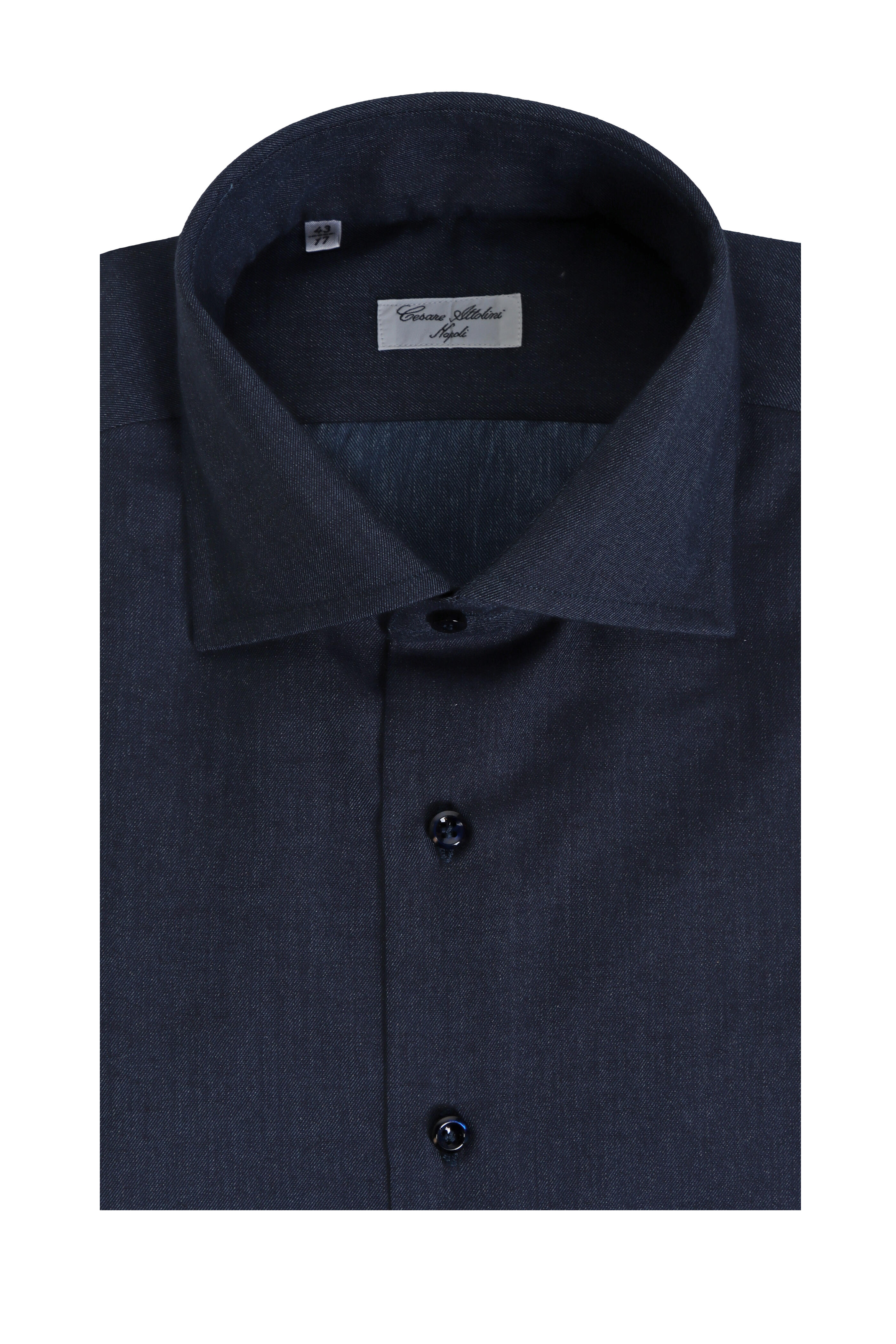 Cesare Attolini - Dark Blue Sport Shirt
