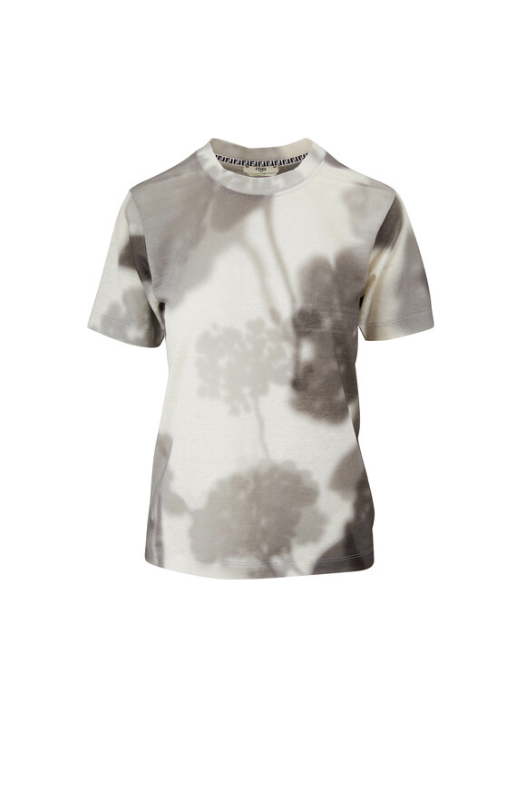 Fendi - Black & White Shadow Linen T-Shirt