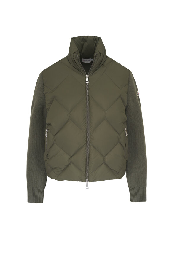 Moncler Diamond Quilted Down Knit Jacket - view 1