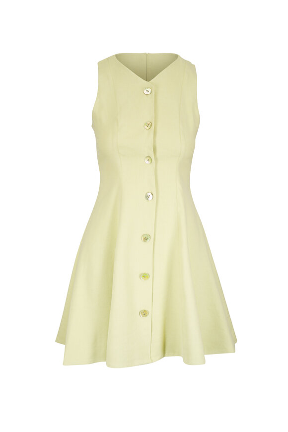 Veronica Beard Steiner Pistachio Twill Mini Dress