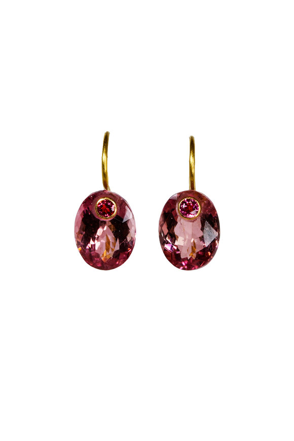 Marie-Hélène De Taillac Jemima Pink Tourmaline Gemstone Earrings