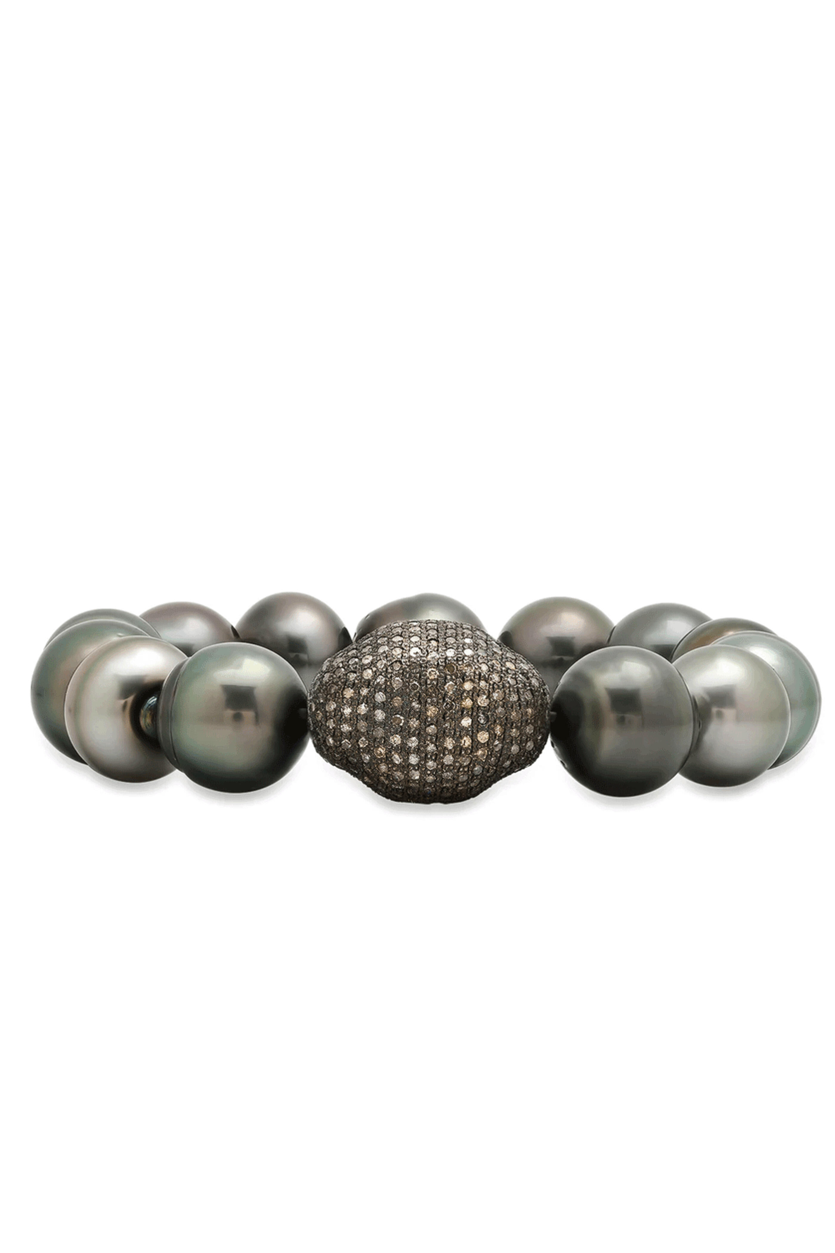 Samira 13 - Diamonda and Tahitian Stretch Bracelet