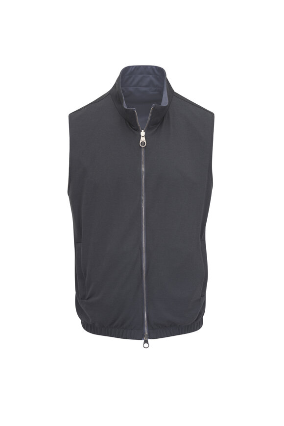 Loro Piana Windwish Cloud Blue Reversible Vest - view 3