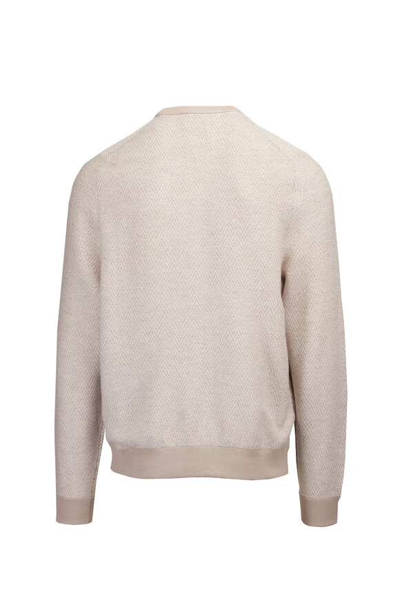 Colombo Beige Long Sleeve Crewneck Sweater - view 2