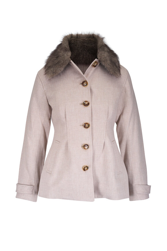 Veronica Beard Severine Oyster Dickey Coat - view 1