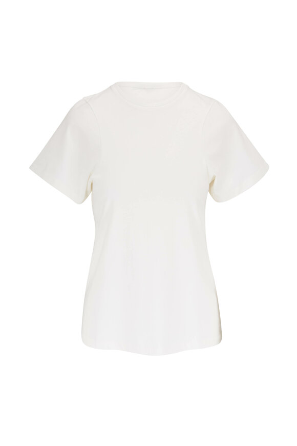 Totême White Curved Seam Cotton T-Shirt  - view 1