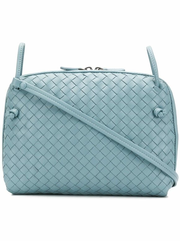 Bottega Veneta - Pillow Soft Blue Intrecciato Small Crossbody