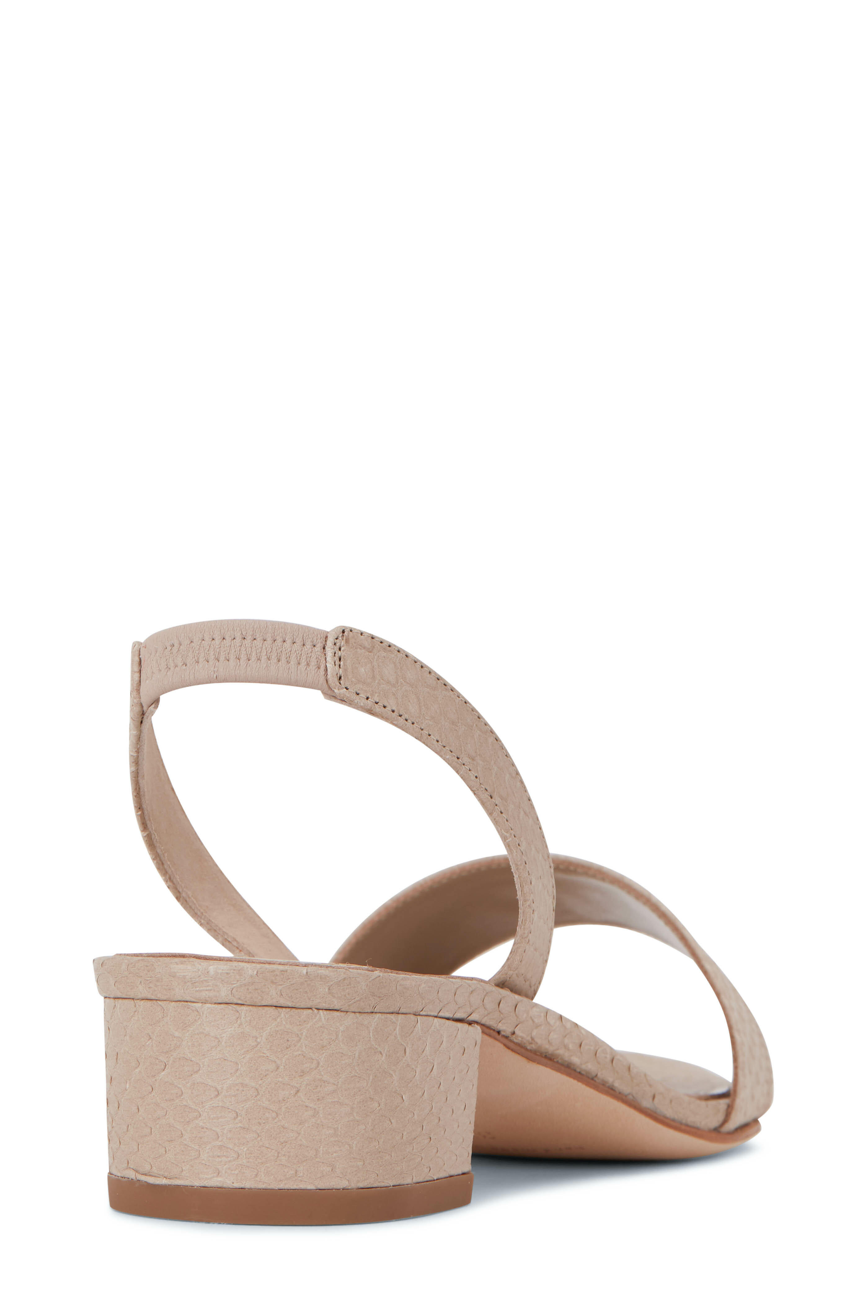 Manolo Blahnik - Taupe Patopia Snakeskin Slingback, 30mm