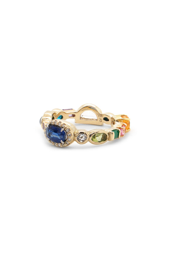 Sharon Khazzam Mixed Gemstone Band Ring