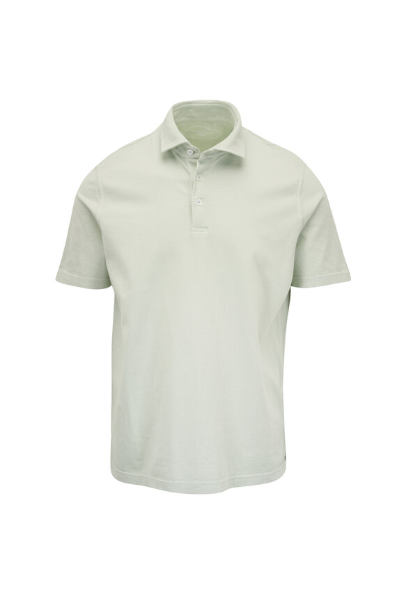 Fedeli Sage Jersey Cotton Polo