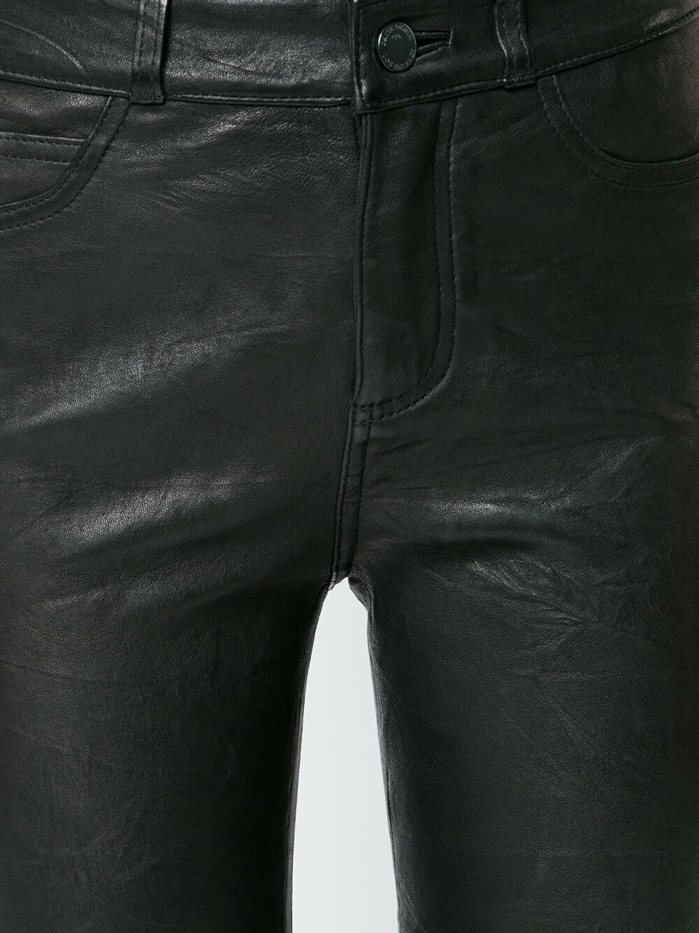 Paige - Hoxton Black Stretch Leather Skinny Pant