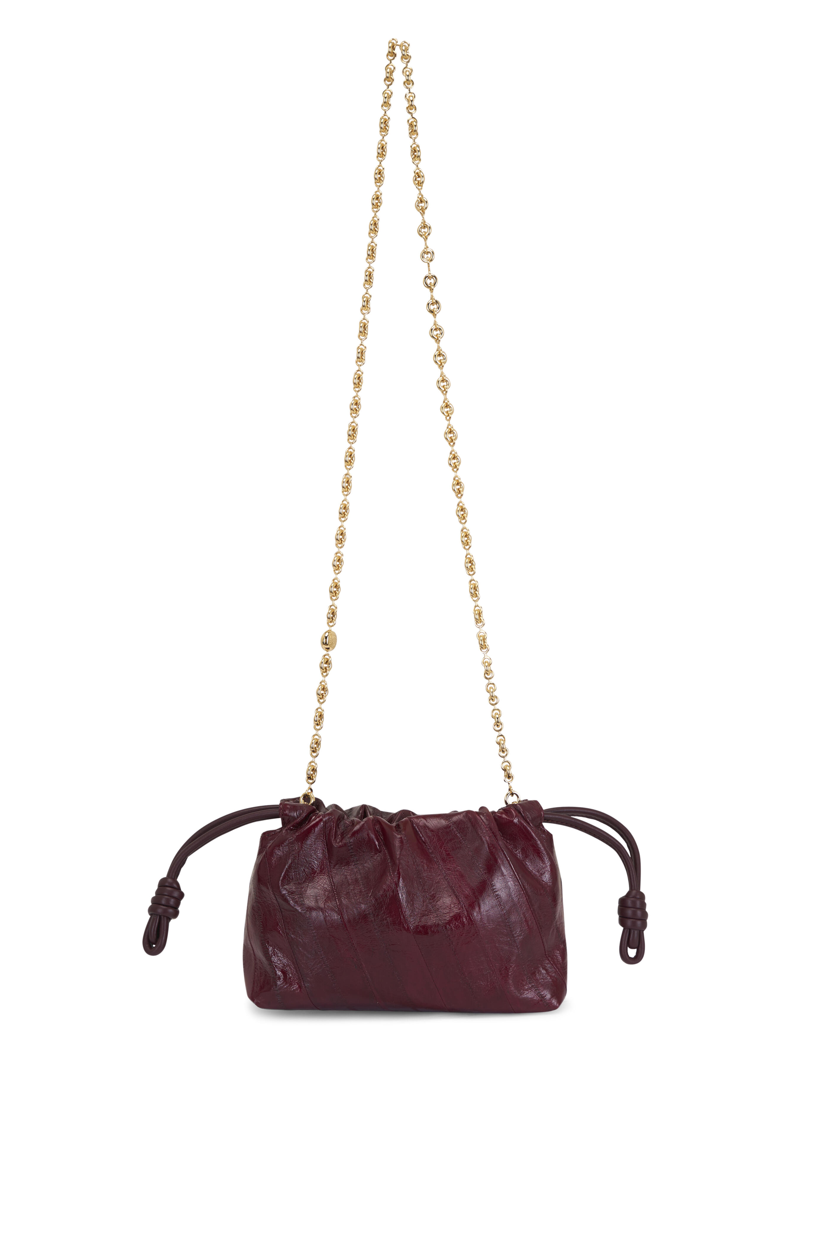 Loewe - Mini Flamenco Burgundy Clutch