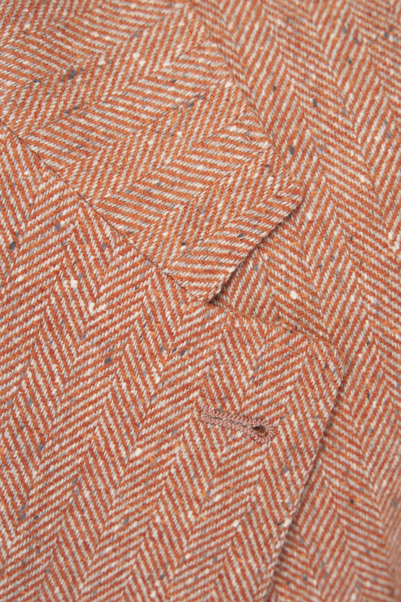 Brunello Cucinelli Wool & Cashmere Flecked Chevron Sportcoat - view 4