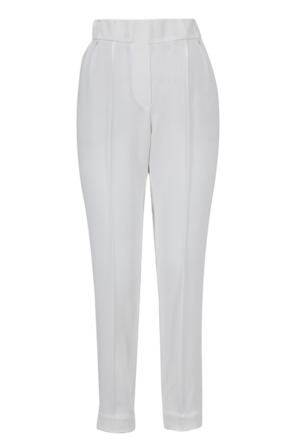 Brunello Cucinelli - White Pull-On Ankle Pant