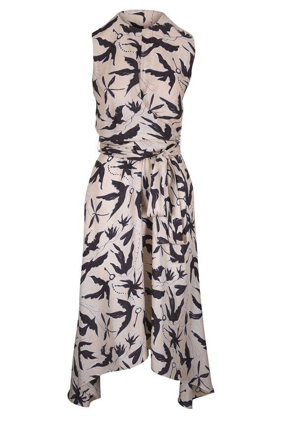 Altuzarra Penny Tapioca Print Silk Midi Dress - view 1