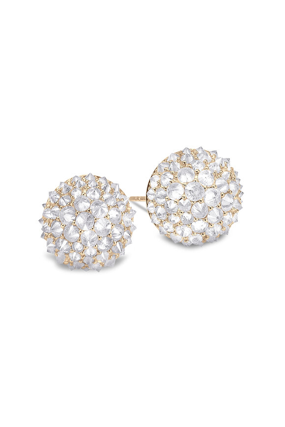 Nam Cho 18k Yellow Gold Half Ball Stud Earring - view 1