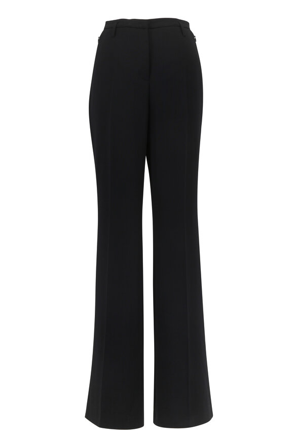 Akris Farrah Black Double-Faced Wool Pant