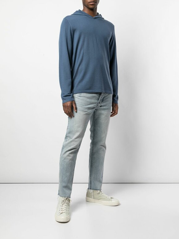 Vince - Spruce Blue Wool & Cashmere Hoodie