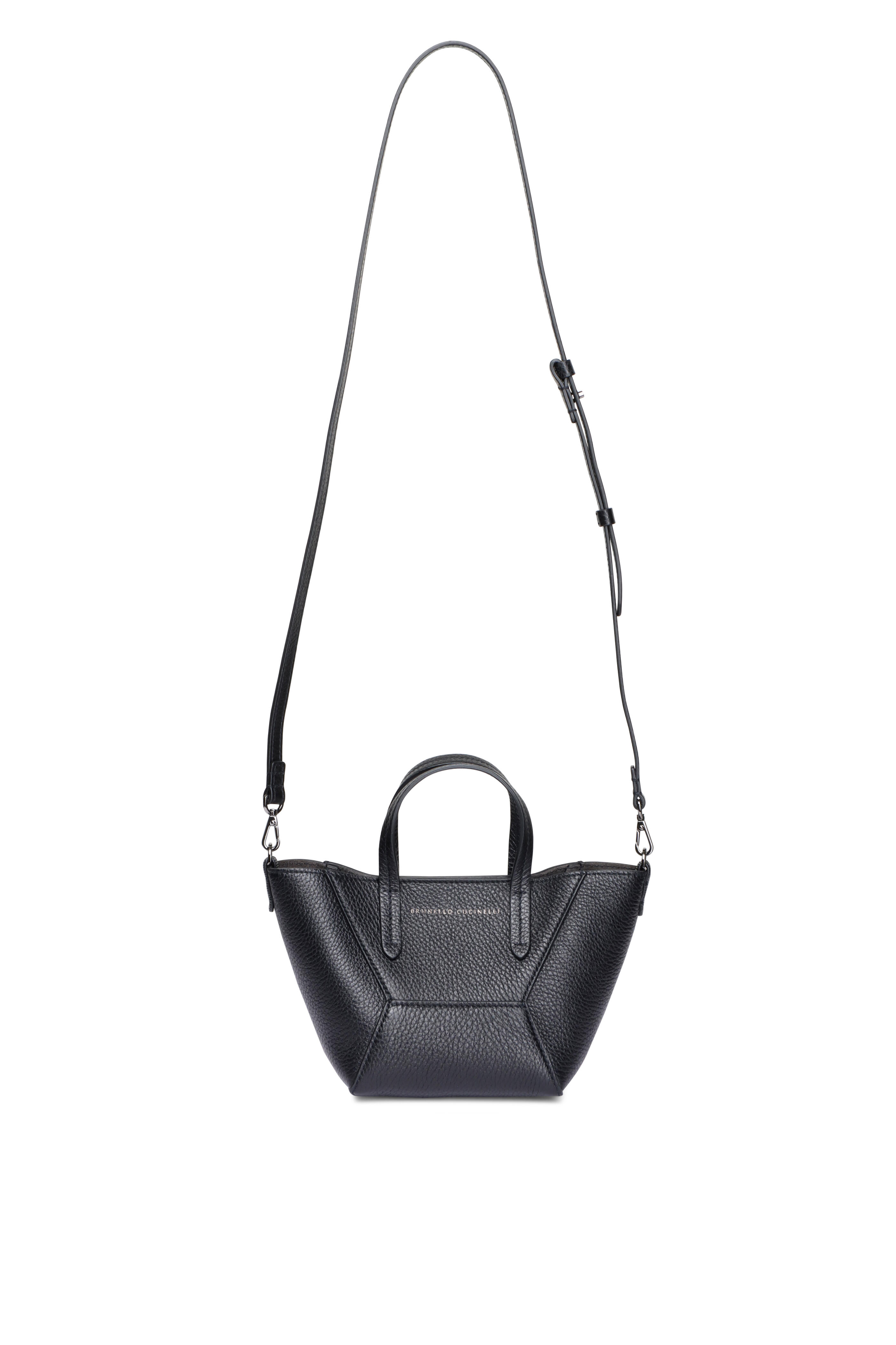 Brunello Cucinelli - Mini Duo Black Monili Shopper Tote