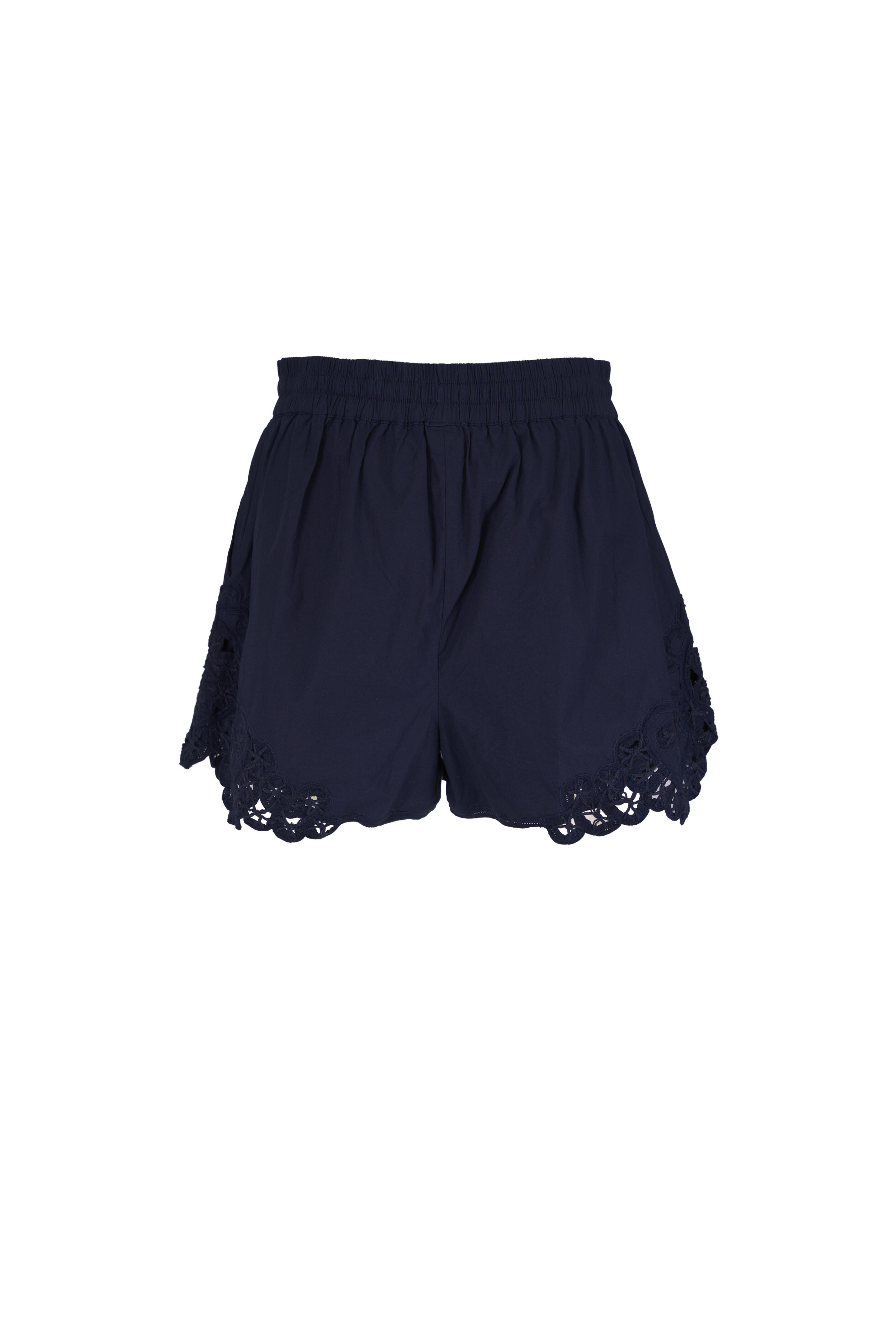Veronica Beard - Vilvaldi Navy Blue Embroidered Shorts - view 5