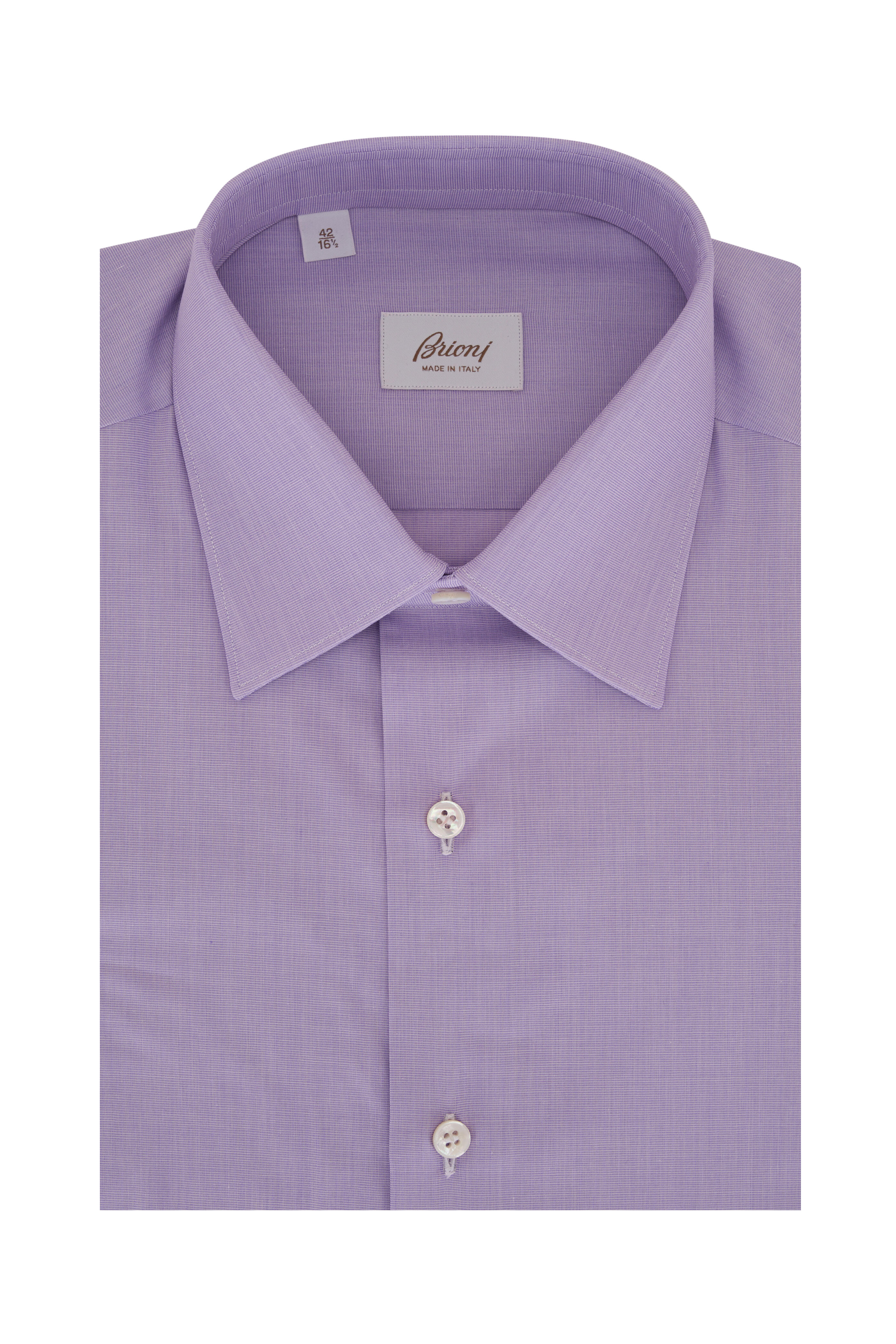 Brioni - Lavender Cotton Dress Shirt | Mitchell Stores