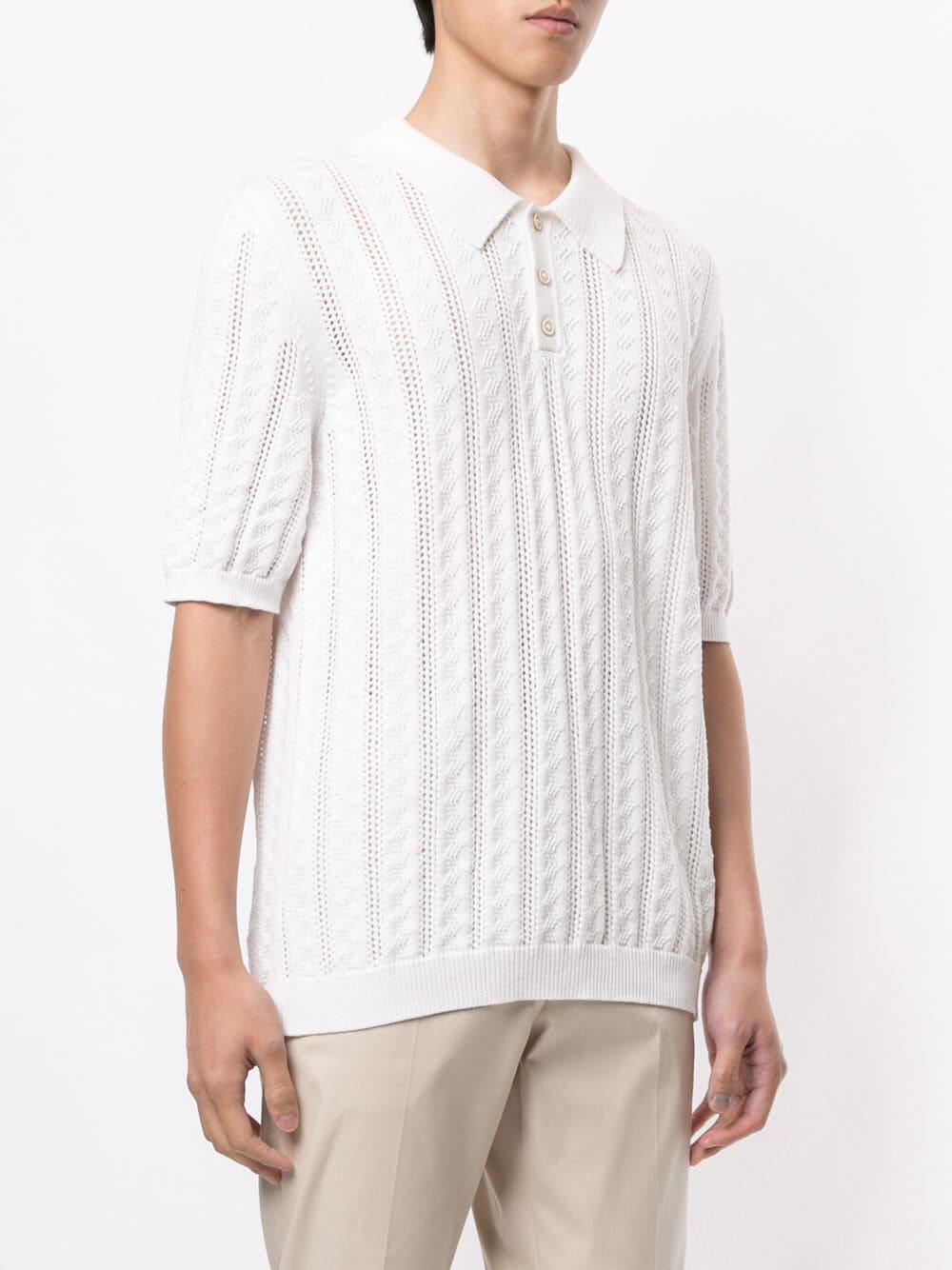 MANHOLE 18Finezza KnitPolo L/S M オフホワイト Women's Pima Cotton Solid Quarter-Zip Pullover - Bobby Jones