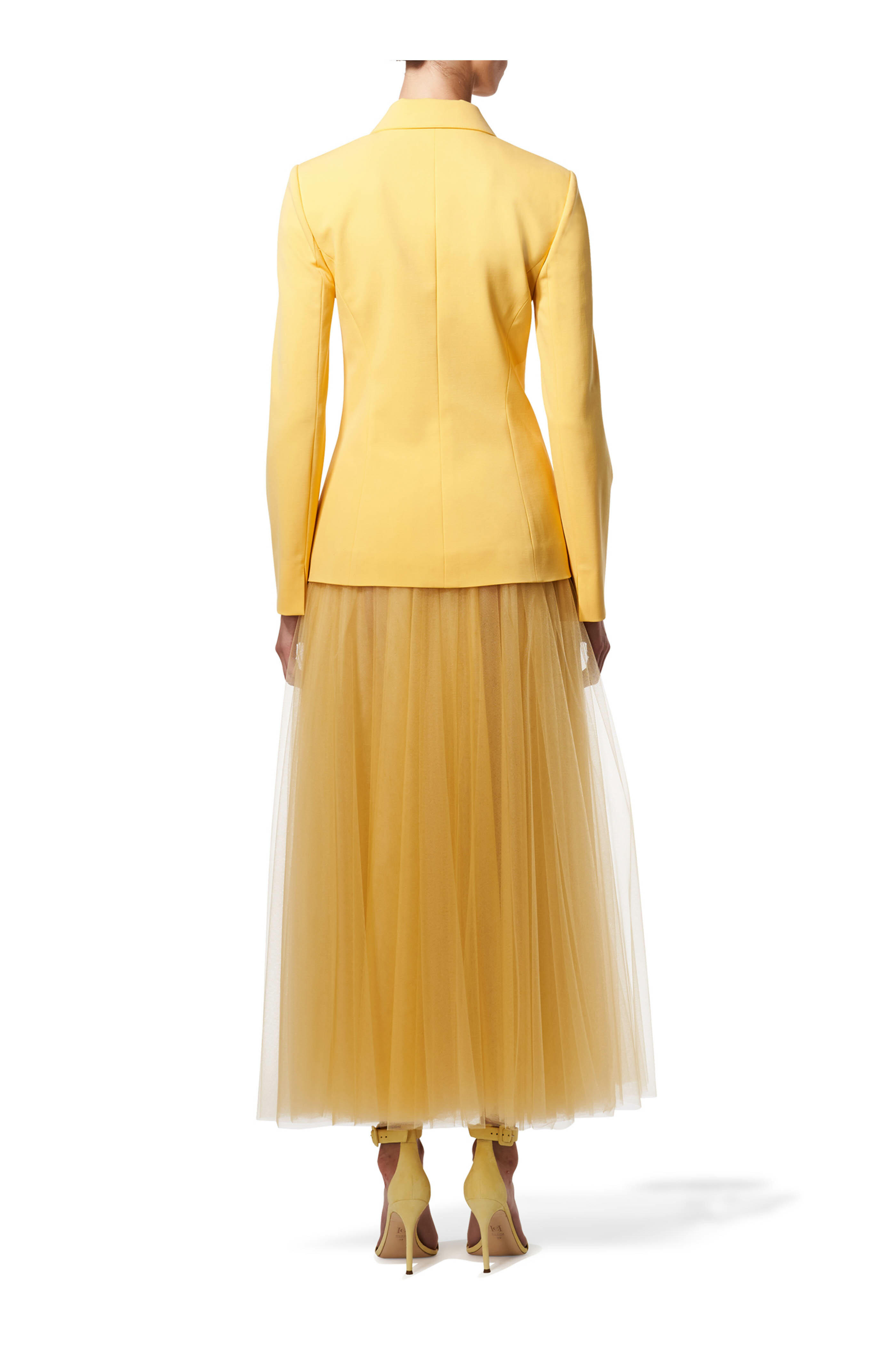 Carolina Herrera - Tailored Yellow Stretch Wool Jacket