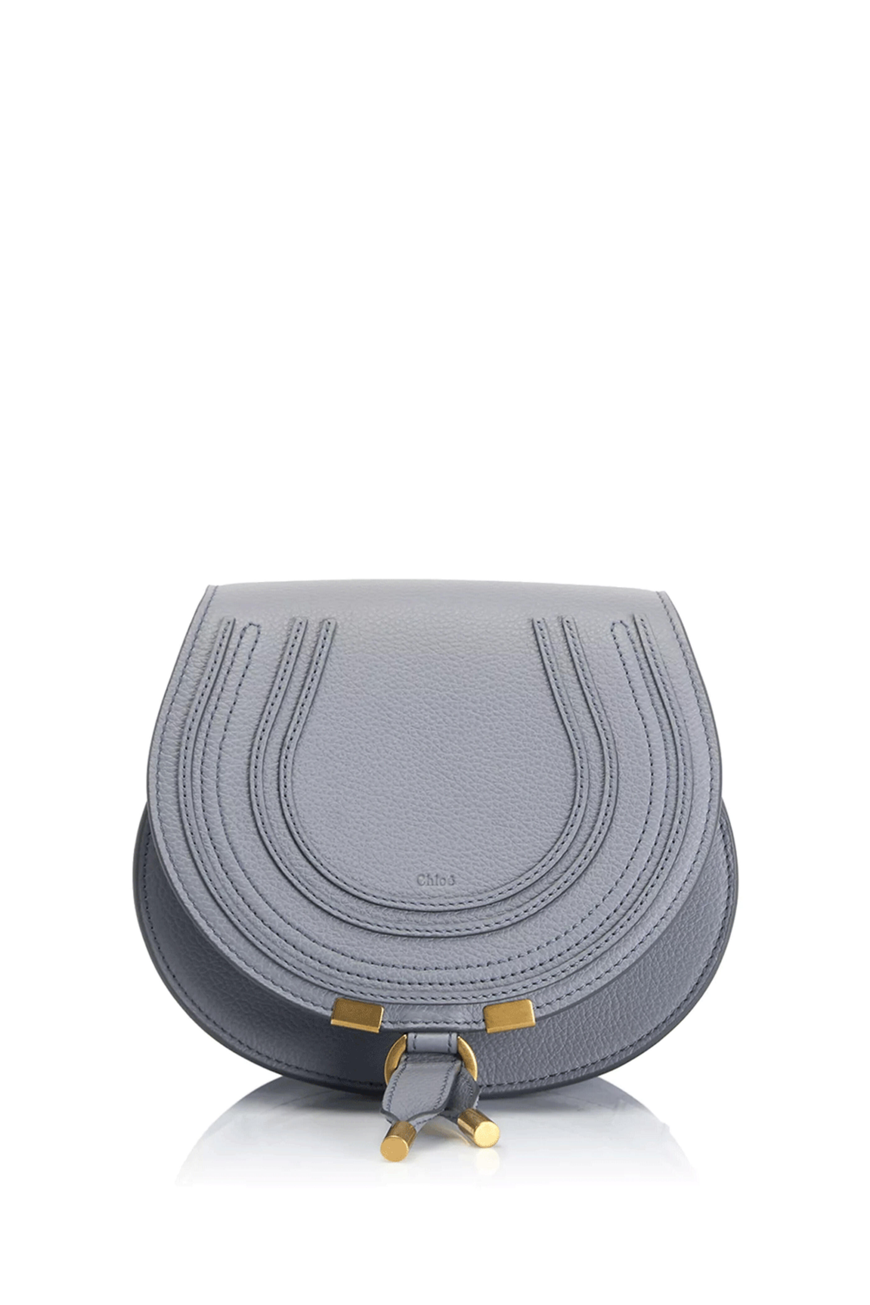 Chloé - Small Marcie Saddle Bag in Storm Blue