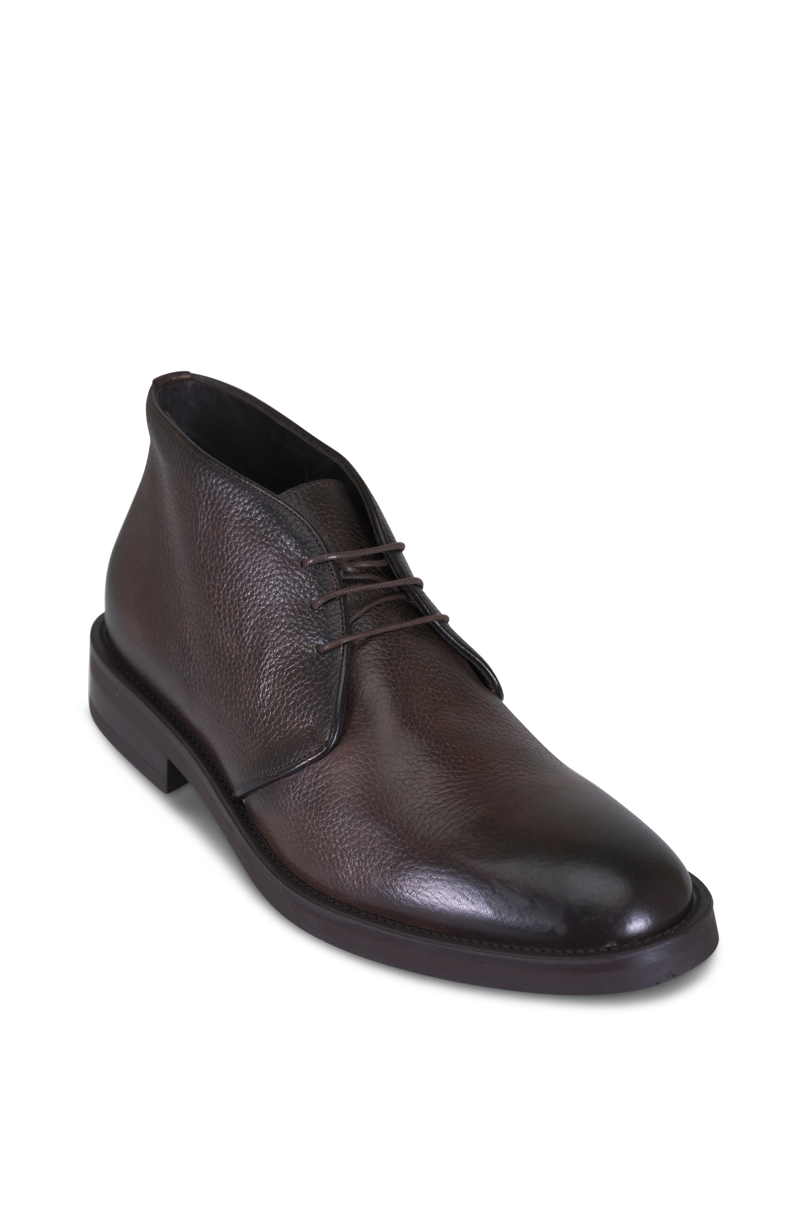 To Boot New York - Norfolk Tmoro Brown Grained Leather Lace Up Boot - view 1