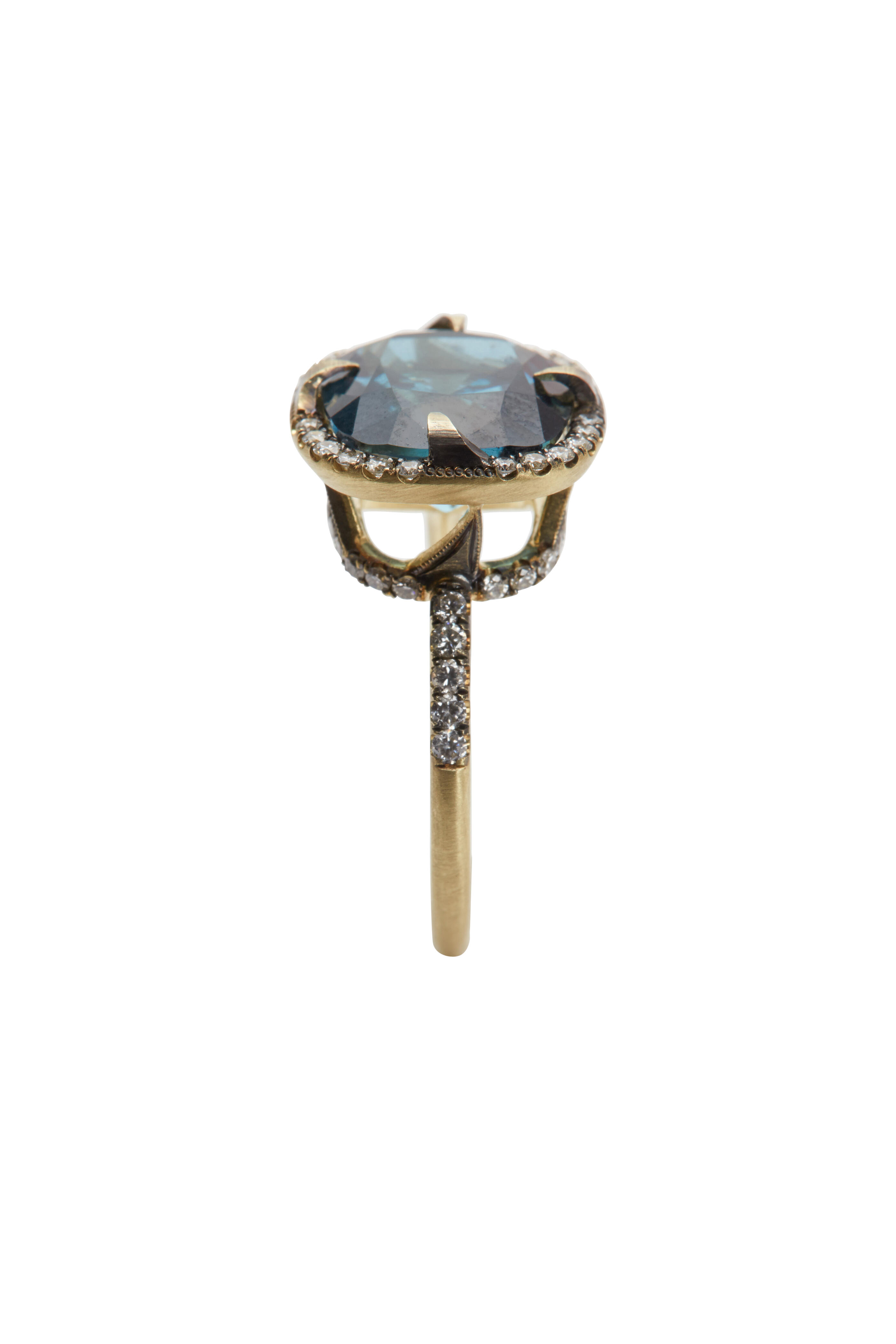 Sylva & Cie - Good Girl Gone Bad Blue Topaz Diamond Ring