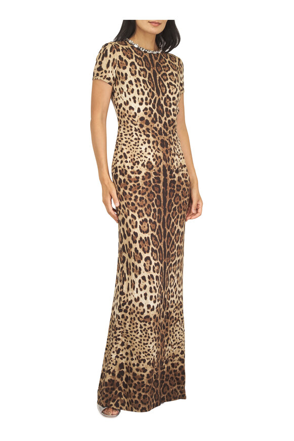 Dolce & Gabbana Leopard Print Charmeuse Dress - view 2