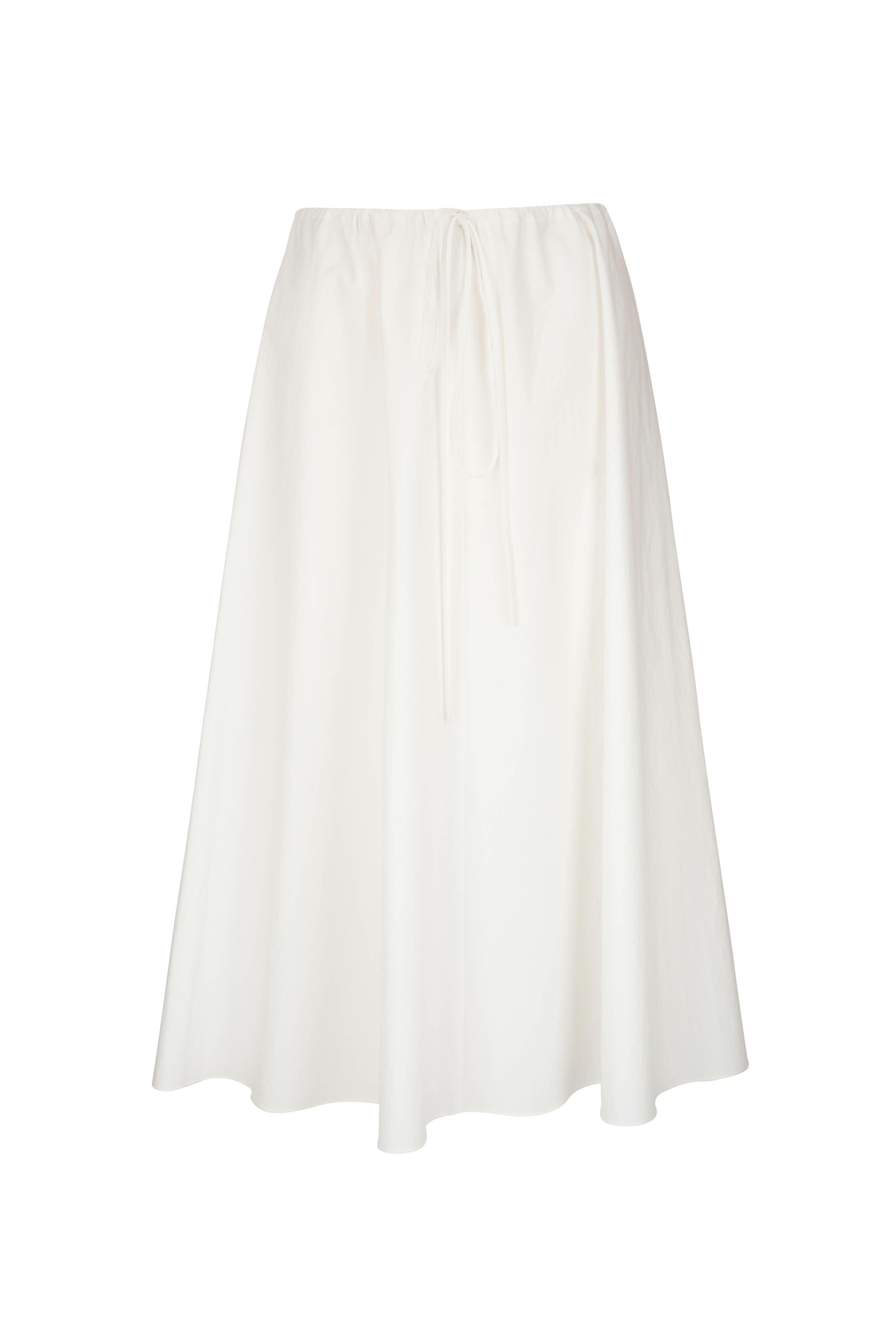 Peter Cohen - Fuel White Cotton Broadcloth Maxi Skirt