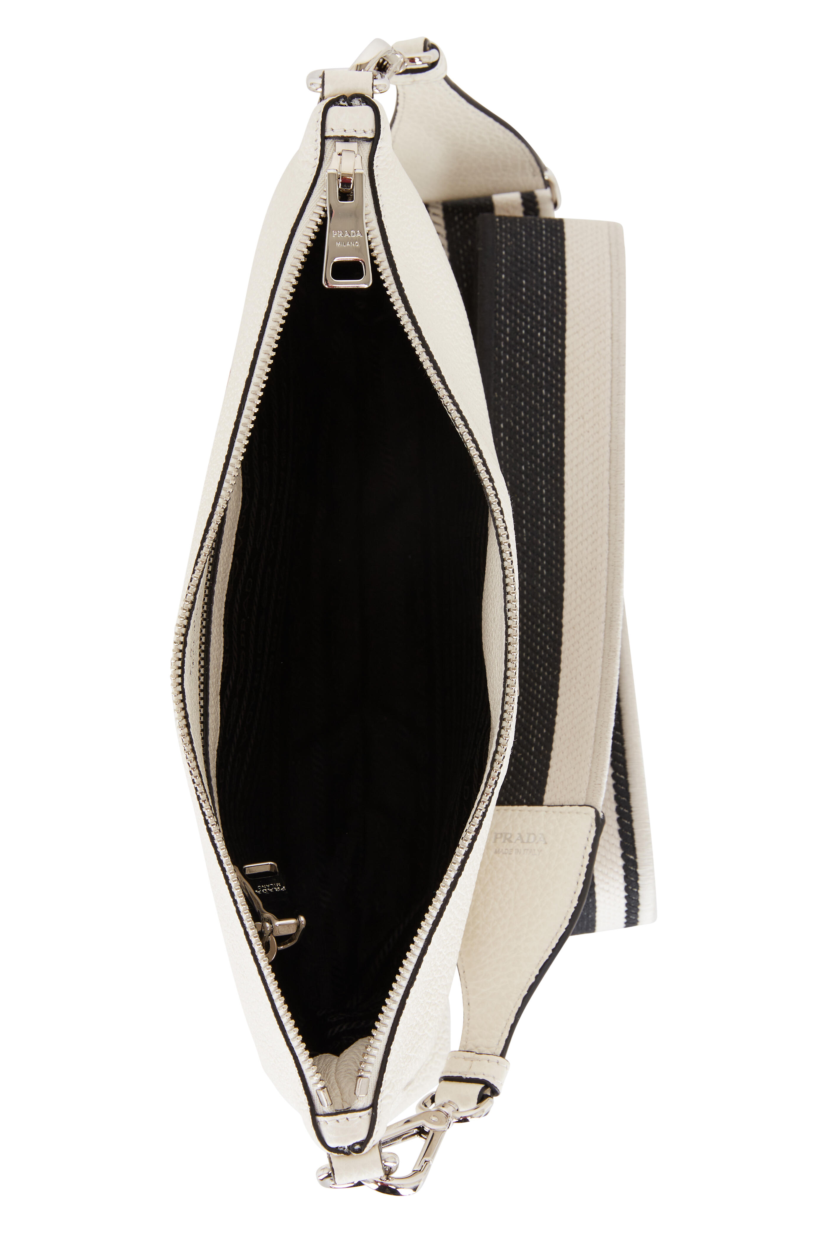 Prada - Vitello Diana White Leather Slim Shoulder Bag