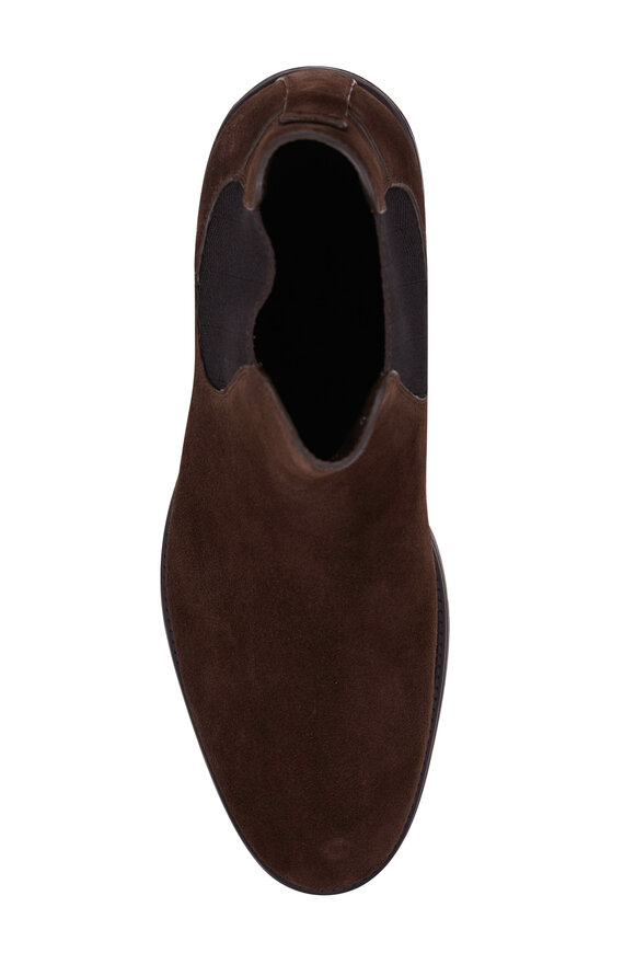 Zegna - Dark Brown Suede Cortina Chelsea Boots