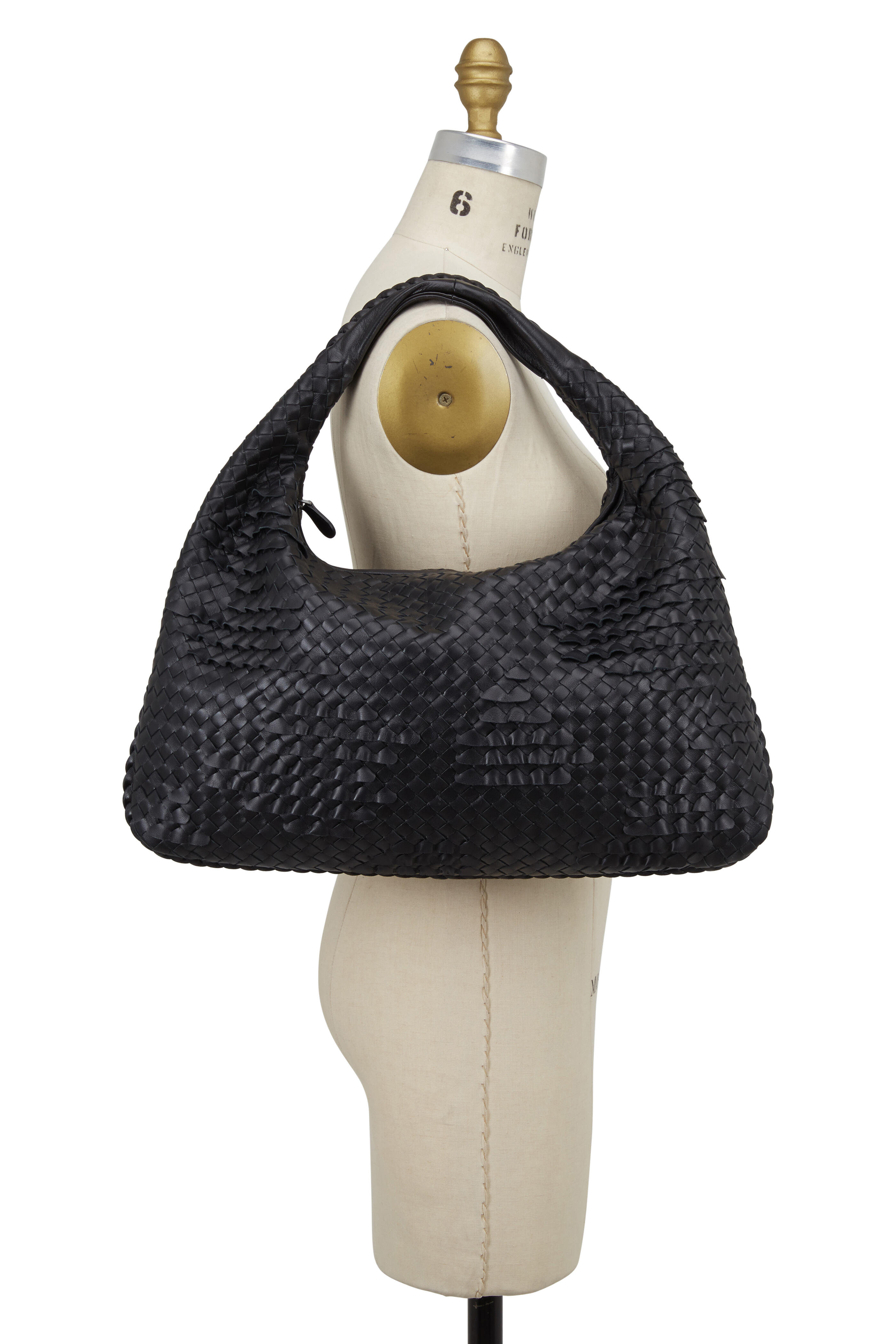 Bottega Veneta - Veneta Black Intrecciato Leather Large Hobo
