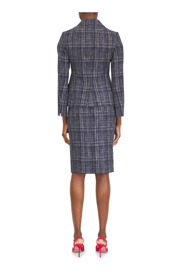 Akris Delia Navy & Ecru Tweed Jacket - view 4