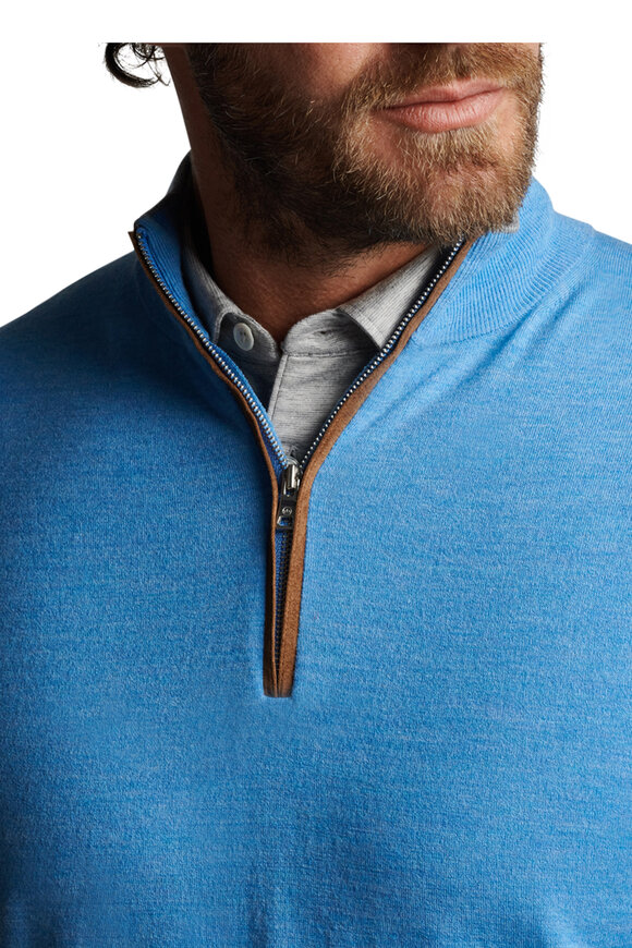 Peter Millar - Light Blue Excursionist Flex Quarter Zip Pullover