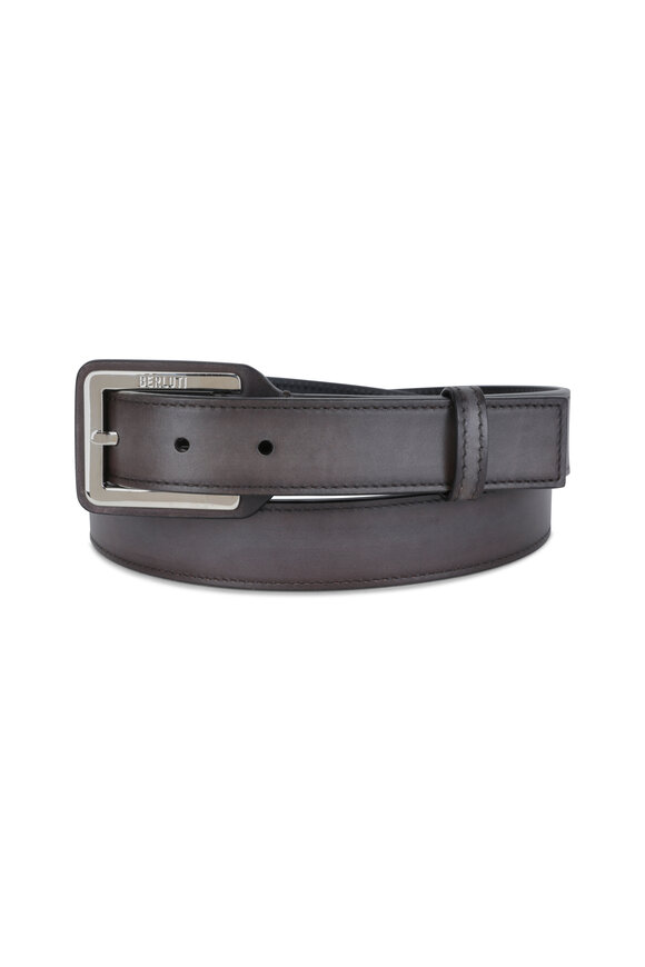 Berluti - Classic Ice Brown Embossed Leather Belt