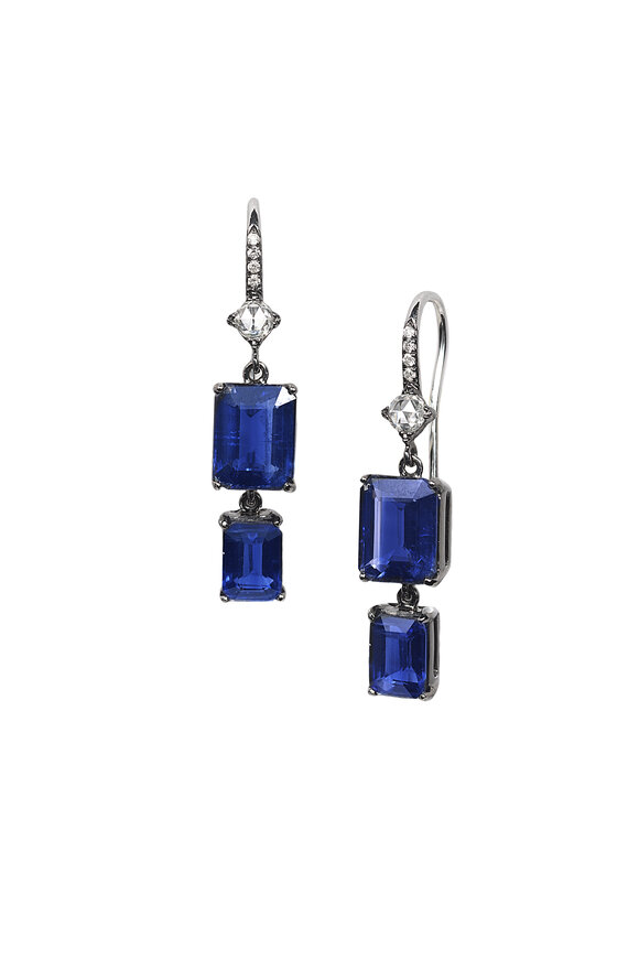 Nam Cho - 18K White Gold Kyanite Spike Earrings