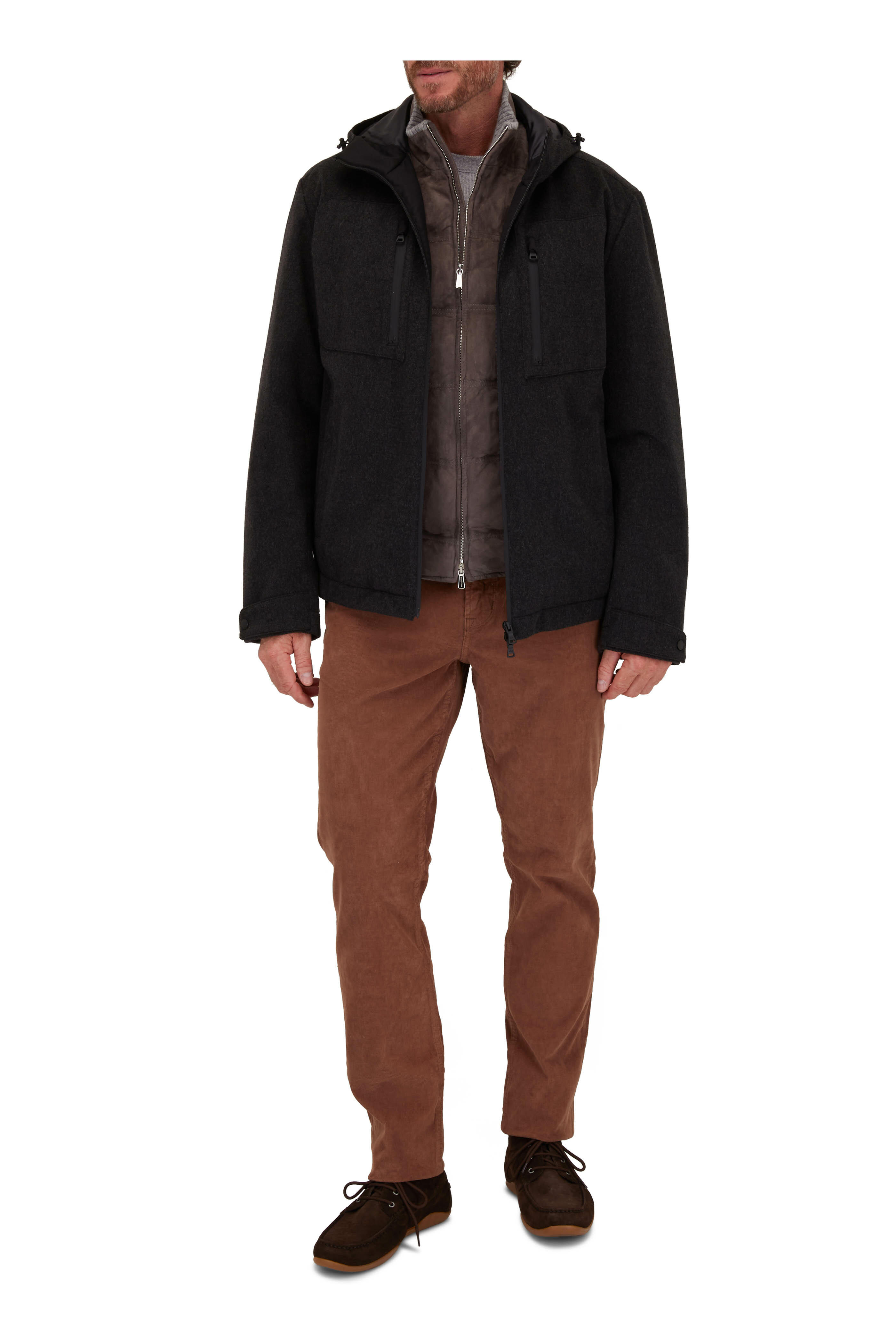 Hudson - Blake Burnt Brown Slim Straight Corduroy Pant