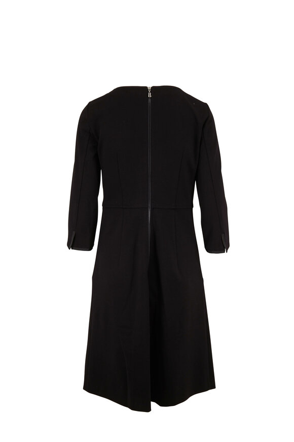 Bogner - Luciana Black Jersey Three-Quarter Sleeve Dress