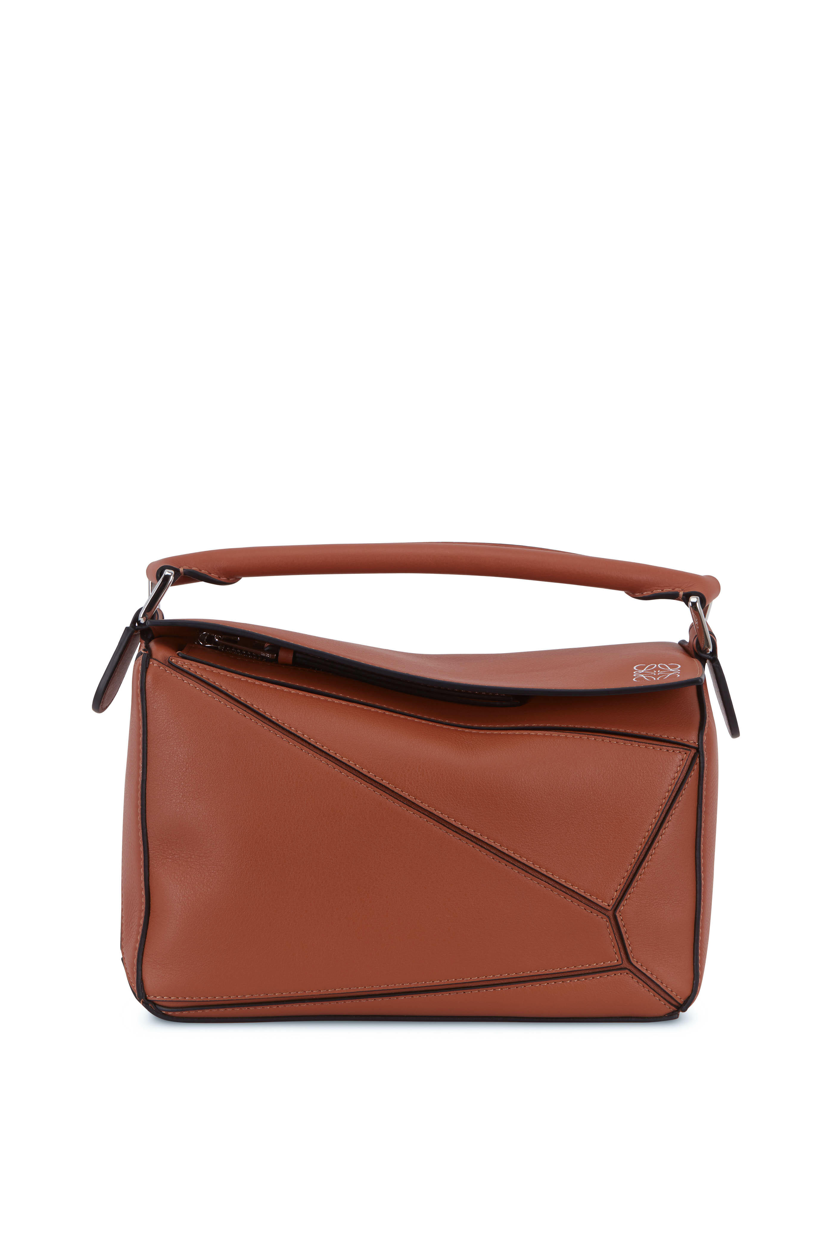 Loewe - Puzzle Taupe Leather Top Handle Bag