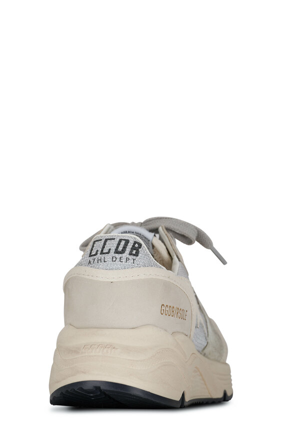 Golden Goose Running Silver, Ice & Buttercream Sneaker - view 4