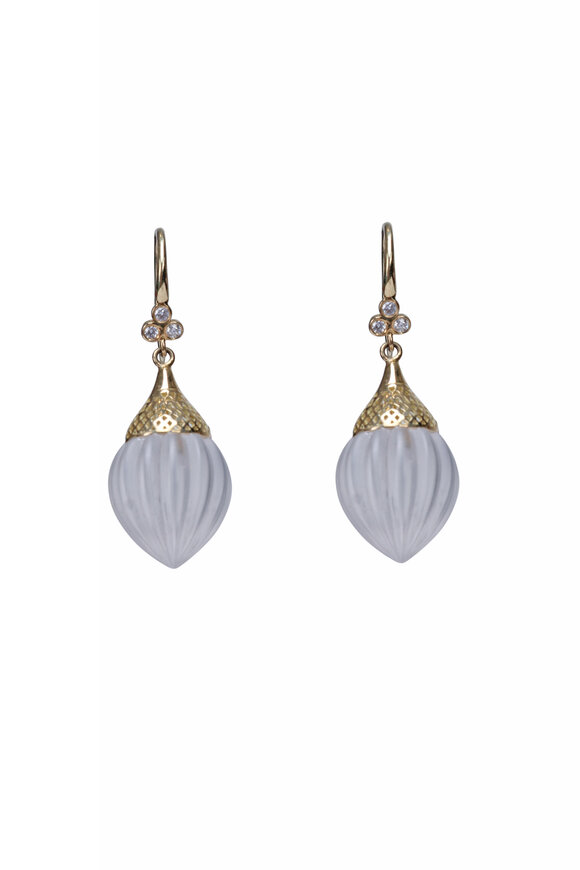 Ray Griffiths Fluted Quartz Earrings
